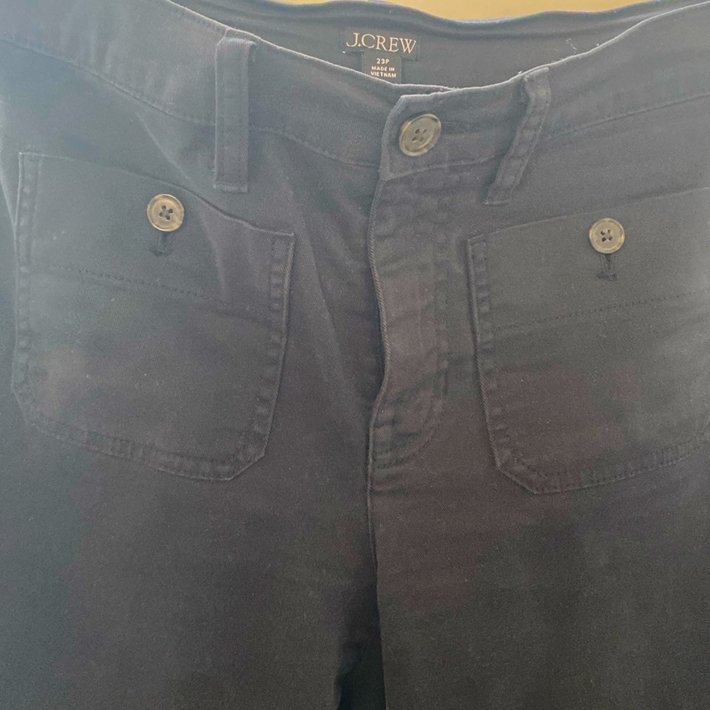 Black sailor pant slightly cropped wide leg